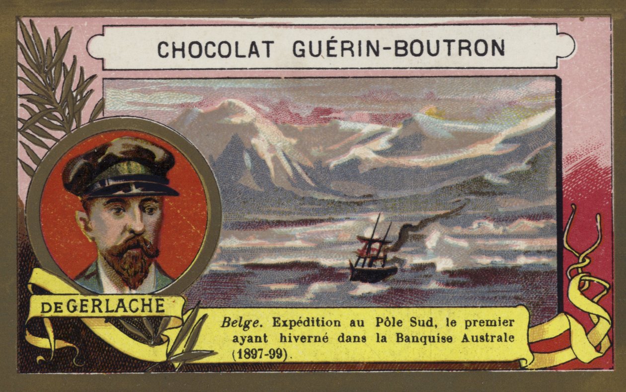 Adrien de Gerlache, oficial naval y explorador belga (cromolito) de French School