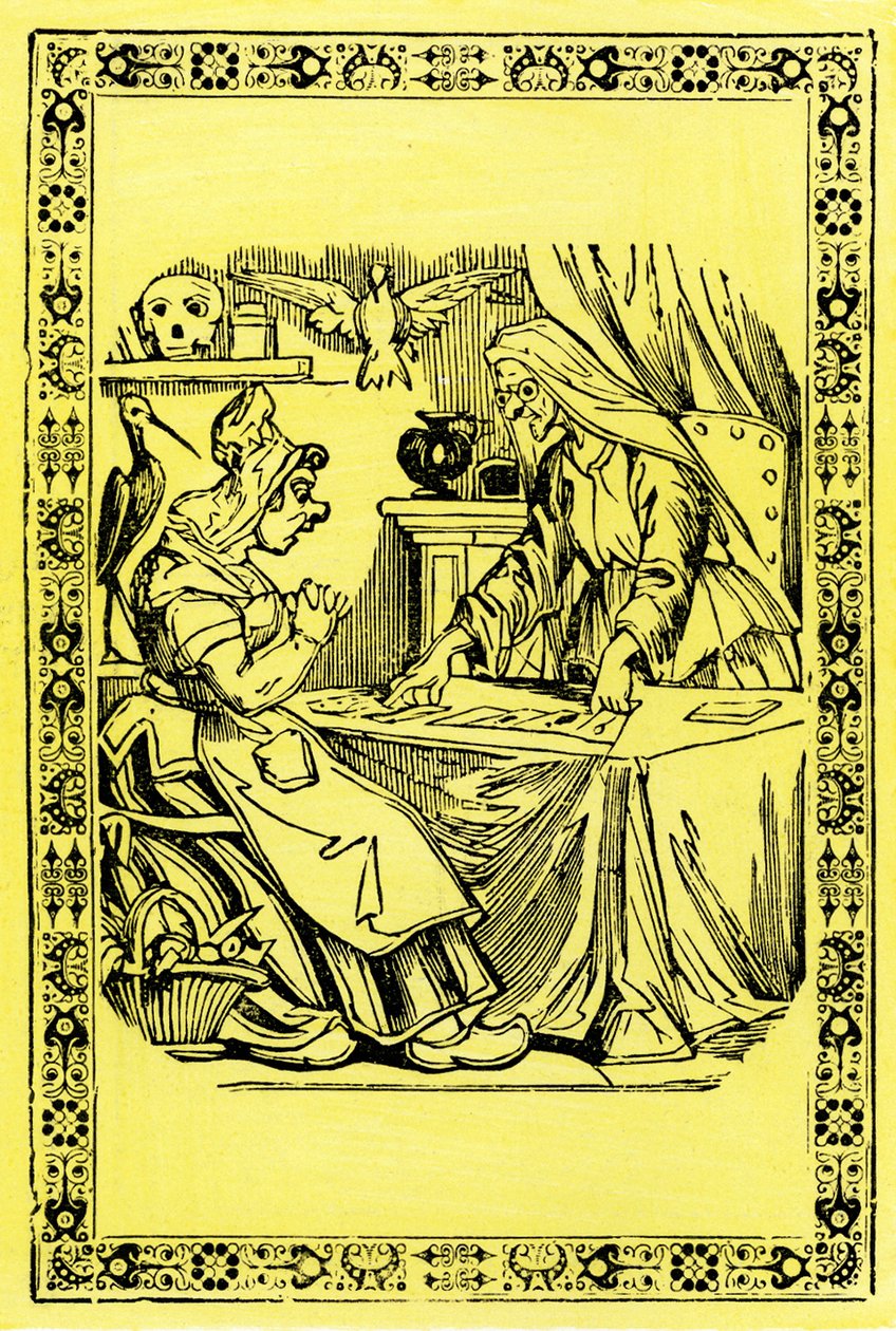 Narrador de aventuras. Portada de la llave de los sueños. Imagen de Epinal. Siglo XIX. de French School