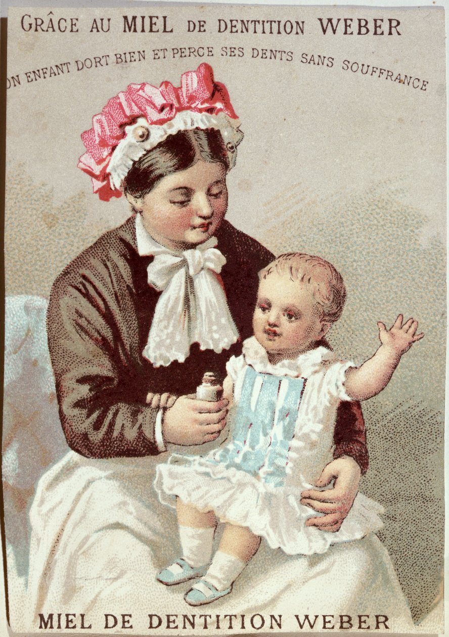 Anuncio de gel para la dentición Weber, c.1880-90 de French School