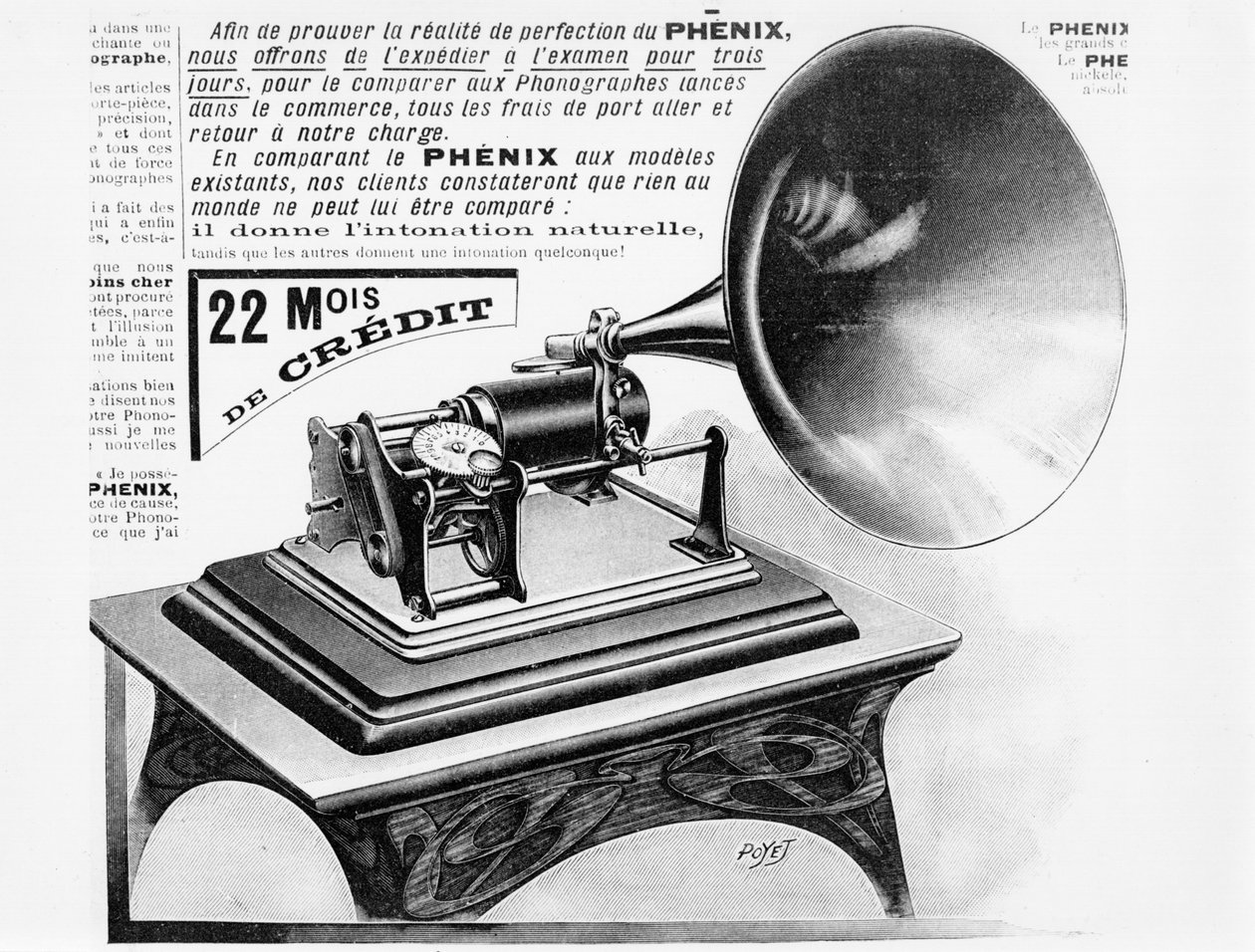 Anuncio del fonógrafo, c.1905 de French School