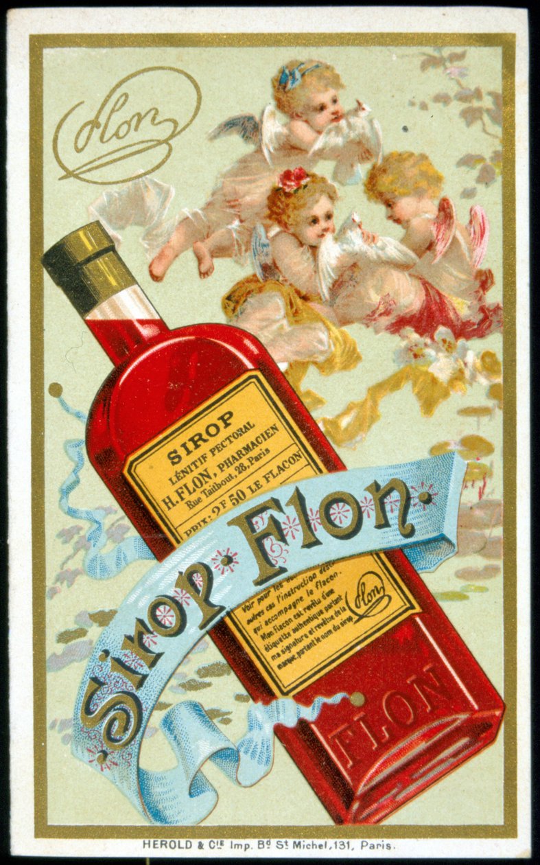 Tarjeta publicitaria para "Syrup Flon". s.f. siglo XIX de French School