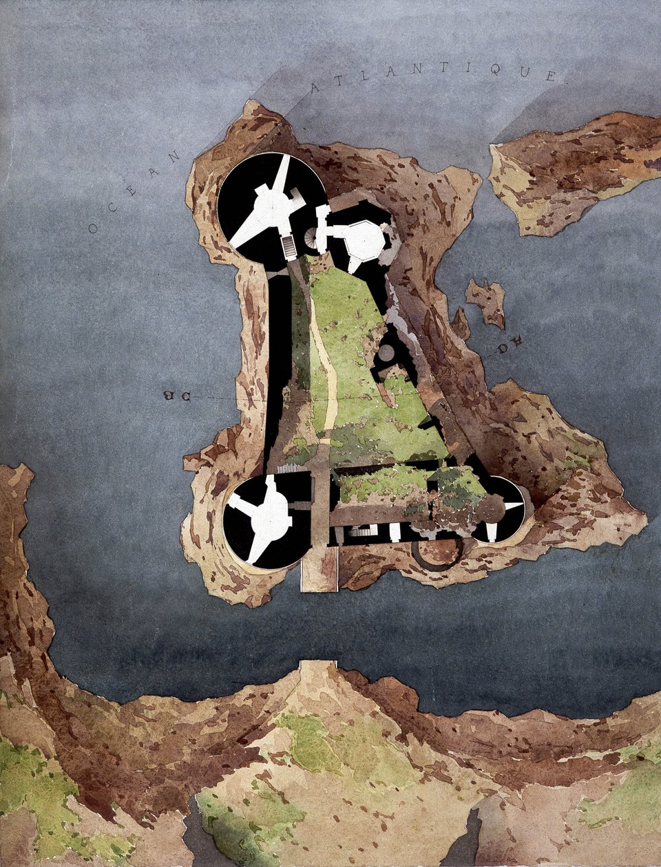 Vista aérea de la isla de Yeu (Ile-d