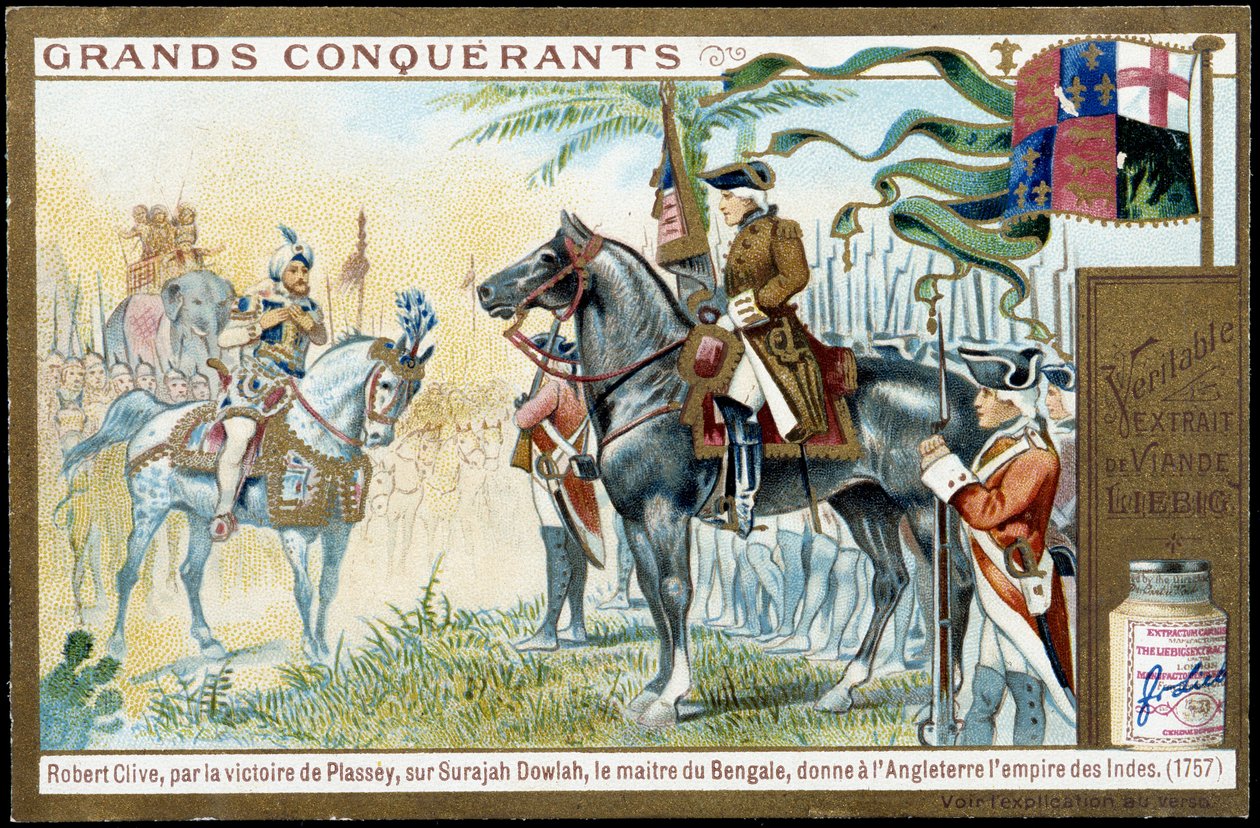 Después de la victoria de Plassey sobre Surajah Dowlah, el maestro de Bengala dio a Inglaterra el Imperio de la India en 1757. Siglo XIX de French School