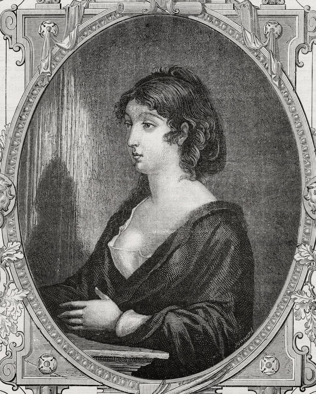 Aimee Cecile Renault (1774-94) grabado por Pannemaker después de Rambert, de 