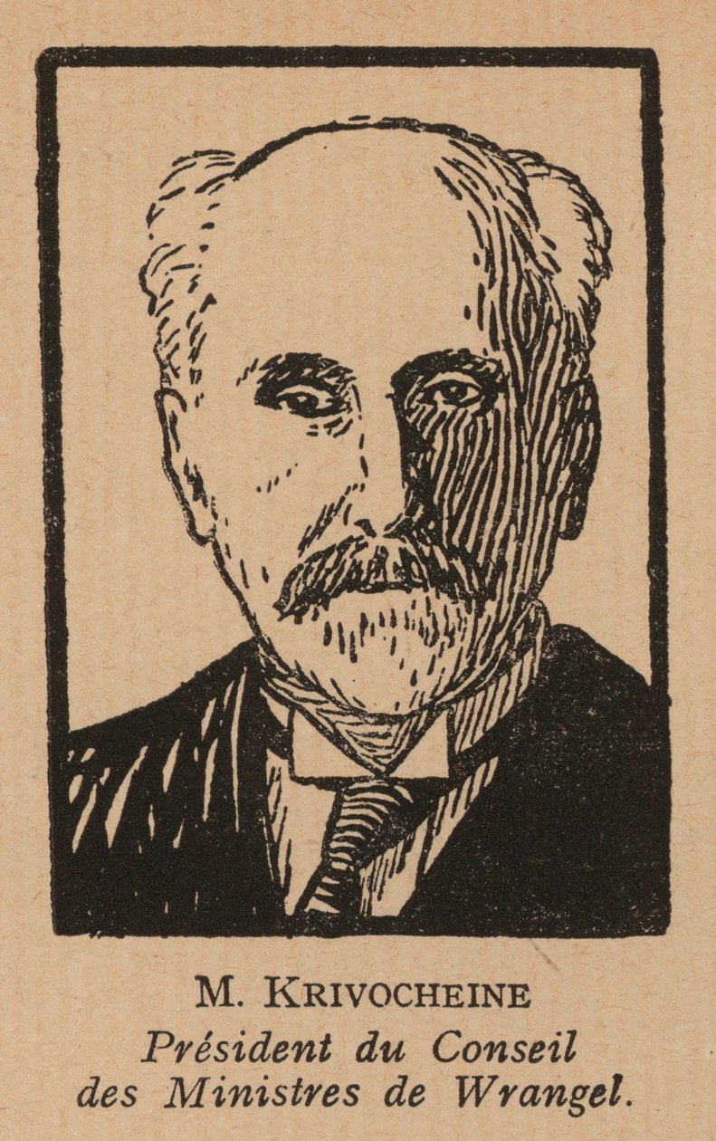 Alexander Krivoshein, político monárquico ruso que dirigió el gobierno de la Rusia Blanca de Pyotr Wrangel en Crimea durante la Guerra Civil Rusa (lit.) de French School