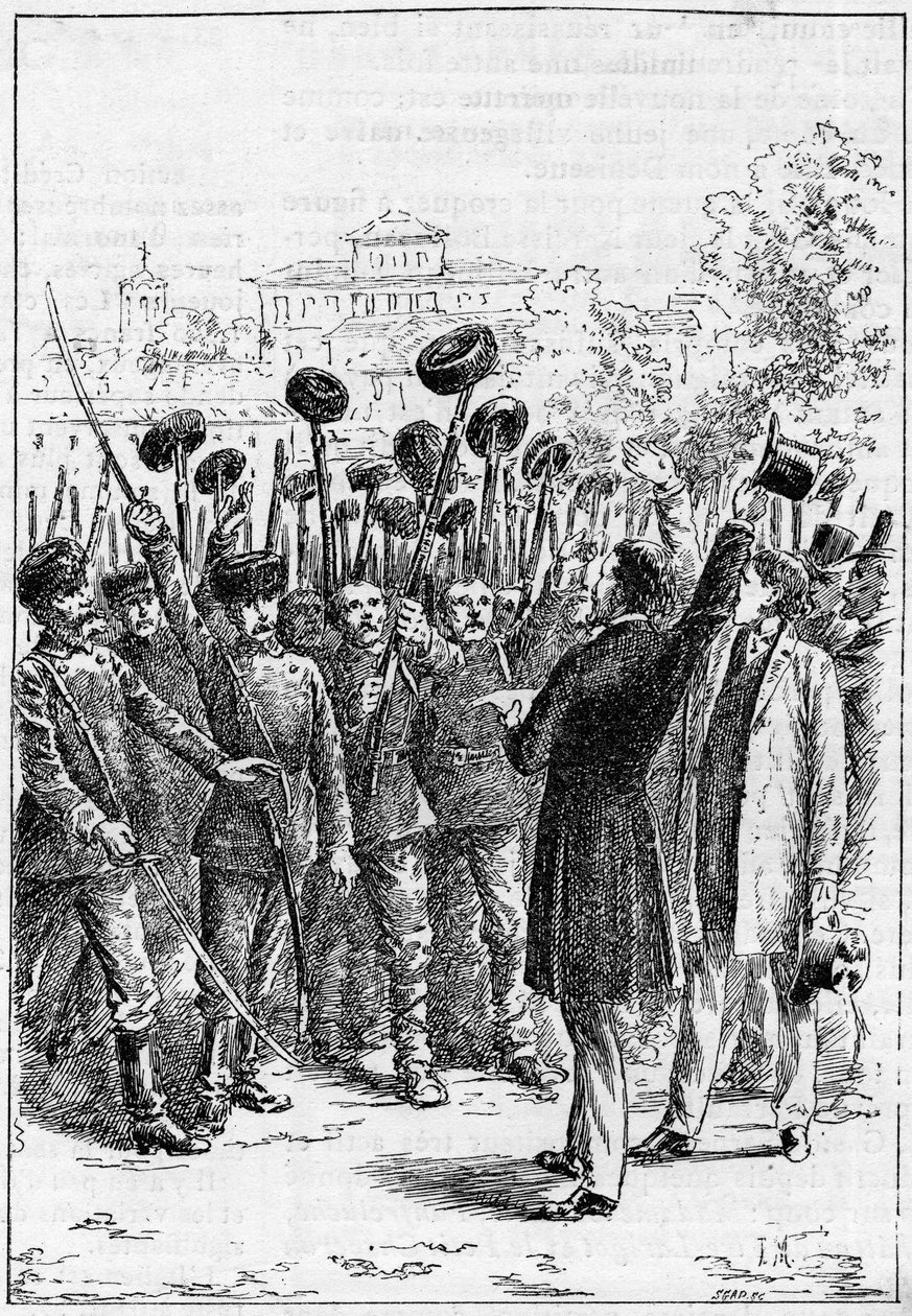 Alejandro de Battenberg - Alejandro I de Bulgaria o Alejandro de Battenberg (1857-1893) proclamó en Filipópolis la unión de Rumania y Bulgaria, en "El Mundo Ilustrado" de French School