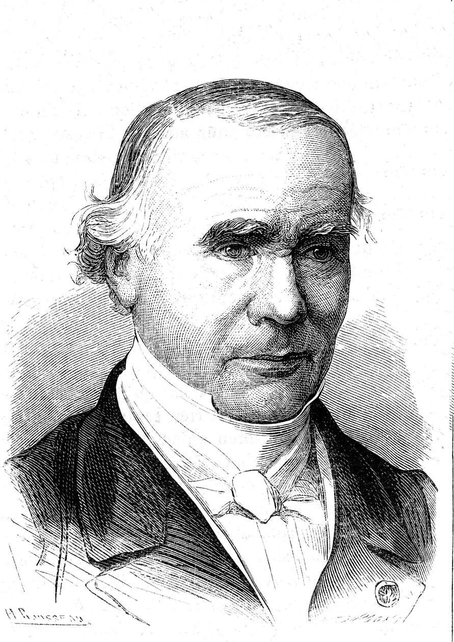 Alfred VELPEUR (1795-1867), anatomista y cirujano francés, inventor de la banda Velpeau. Grabado 1867 de French School