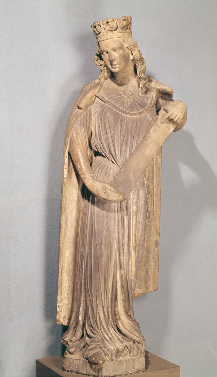 Figura alegórica de la Pequeña Iglesia, de la Catedral de Estrasburgo de French School