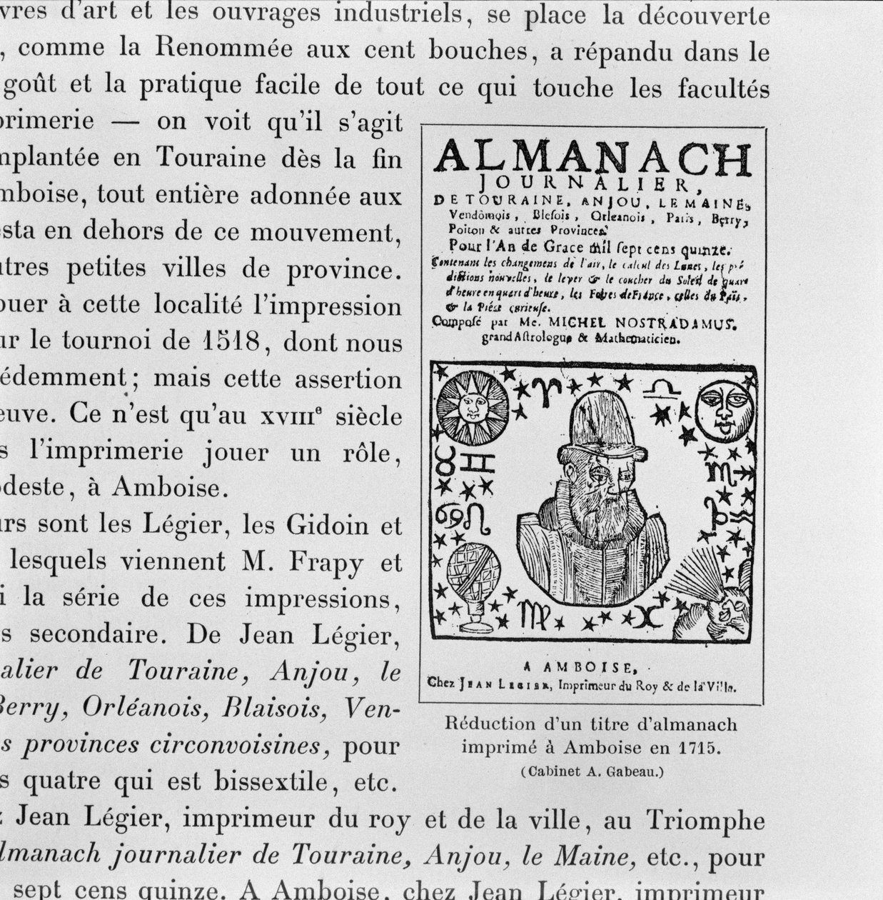 Almanaque hecho por Michel de Nostradame (Nostradamus) (1503-66) 1715 de French School