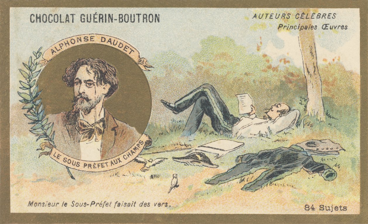 Alphonse Daudet (1840-1897), escritor y dramaturgo francés, autor de “Le sous-prefet aux champs”, balada en prosa (1866) de French School
