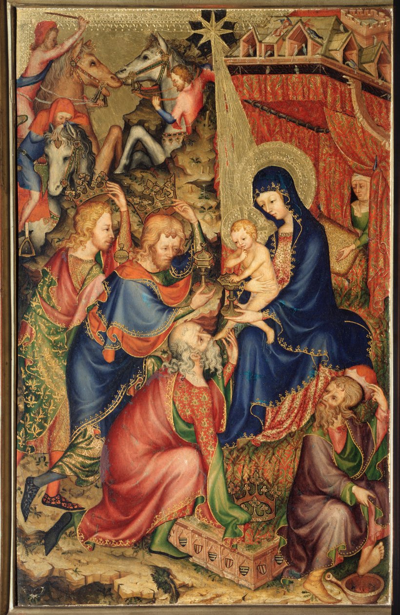 Altarolo del Bargello: adoración de los Magos (díptico del Bargello, adoración de los Magos) de French School