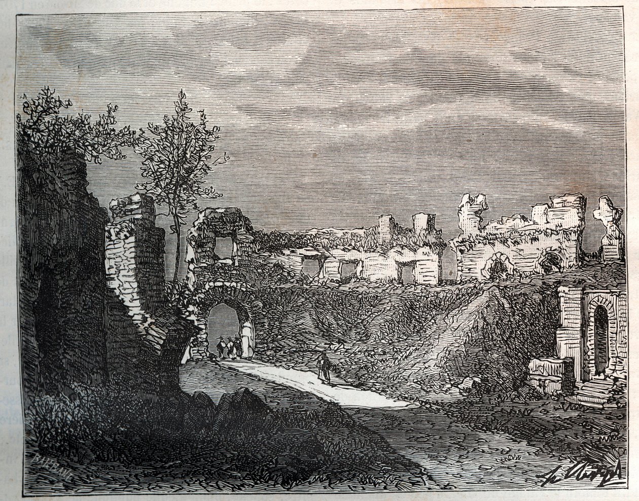 Anfiteatro de Fréjus - grabado en “La France illustree: geographie, histoire, administration statistique” por V.A. Malt-Brown. 1884 de French School