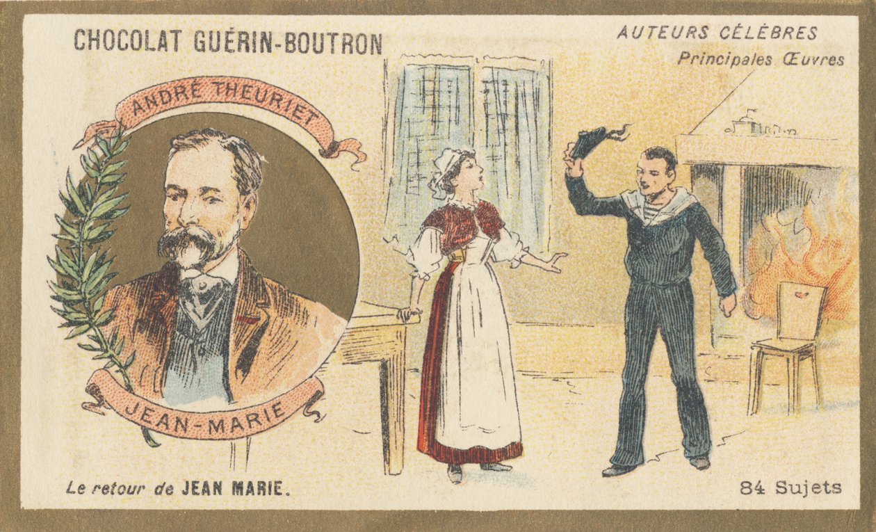 André Theuriet (1833-1907), poeta, novelista y dramaturgo francés, autor de “Jean-Marie”, drama (1872) de French School