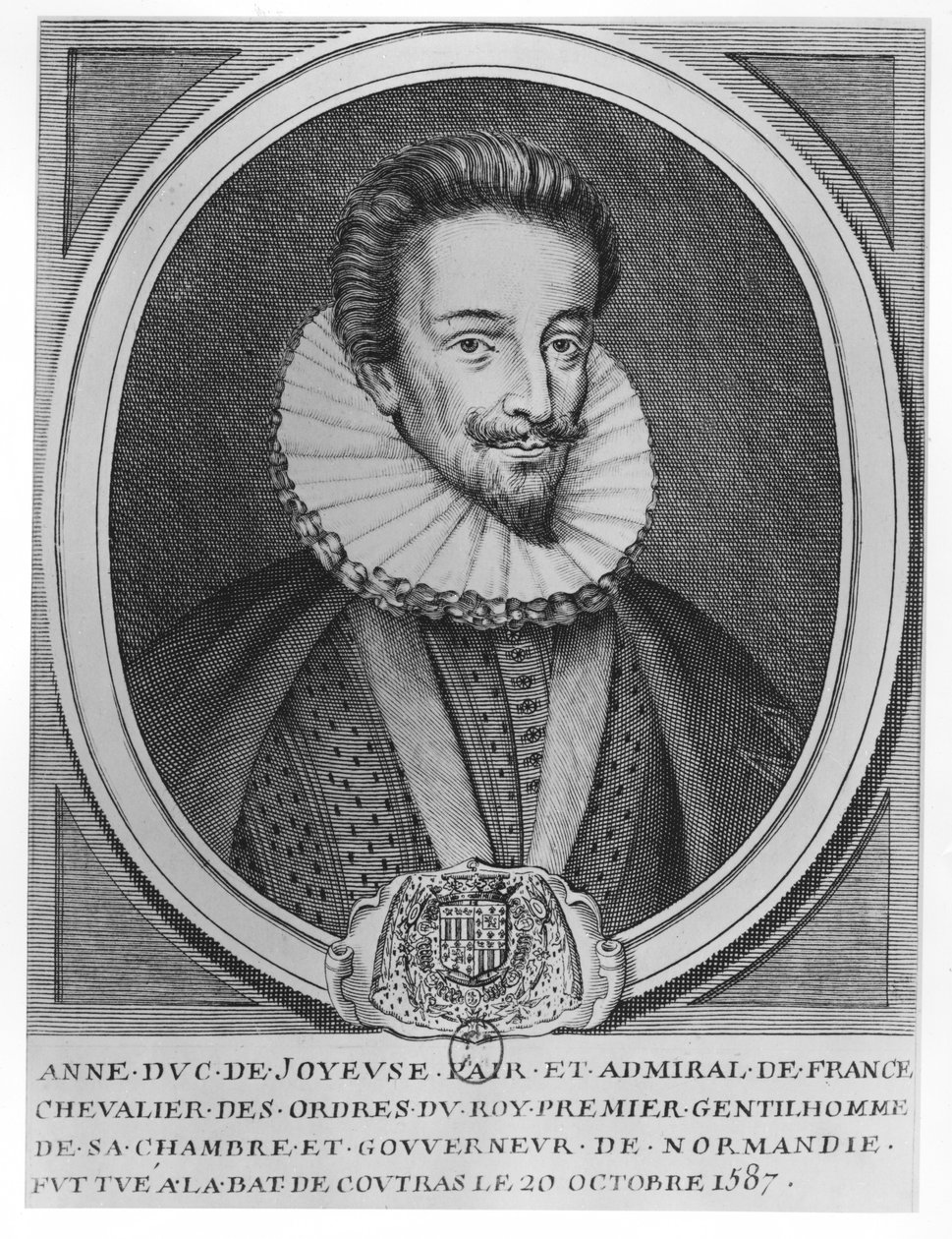 Ana, Duque de Joyeuse (grabado) de French School