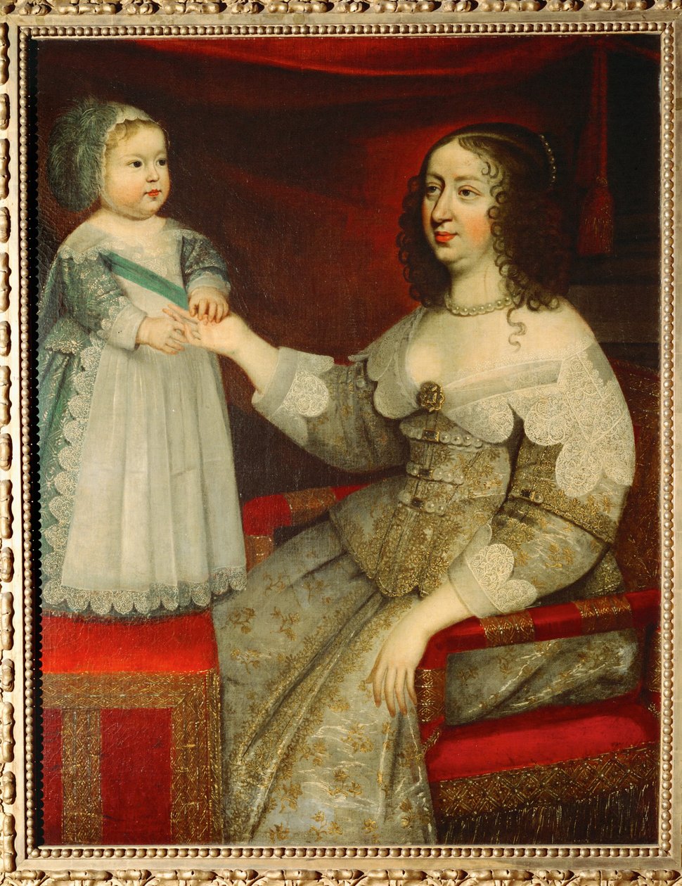 Ana de Austria y Luis XIV ... (pintura sobre lienzo) de French School