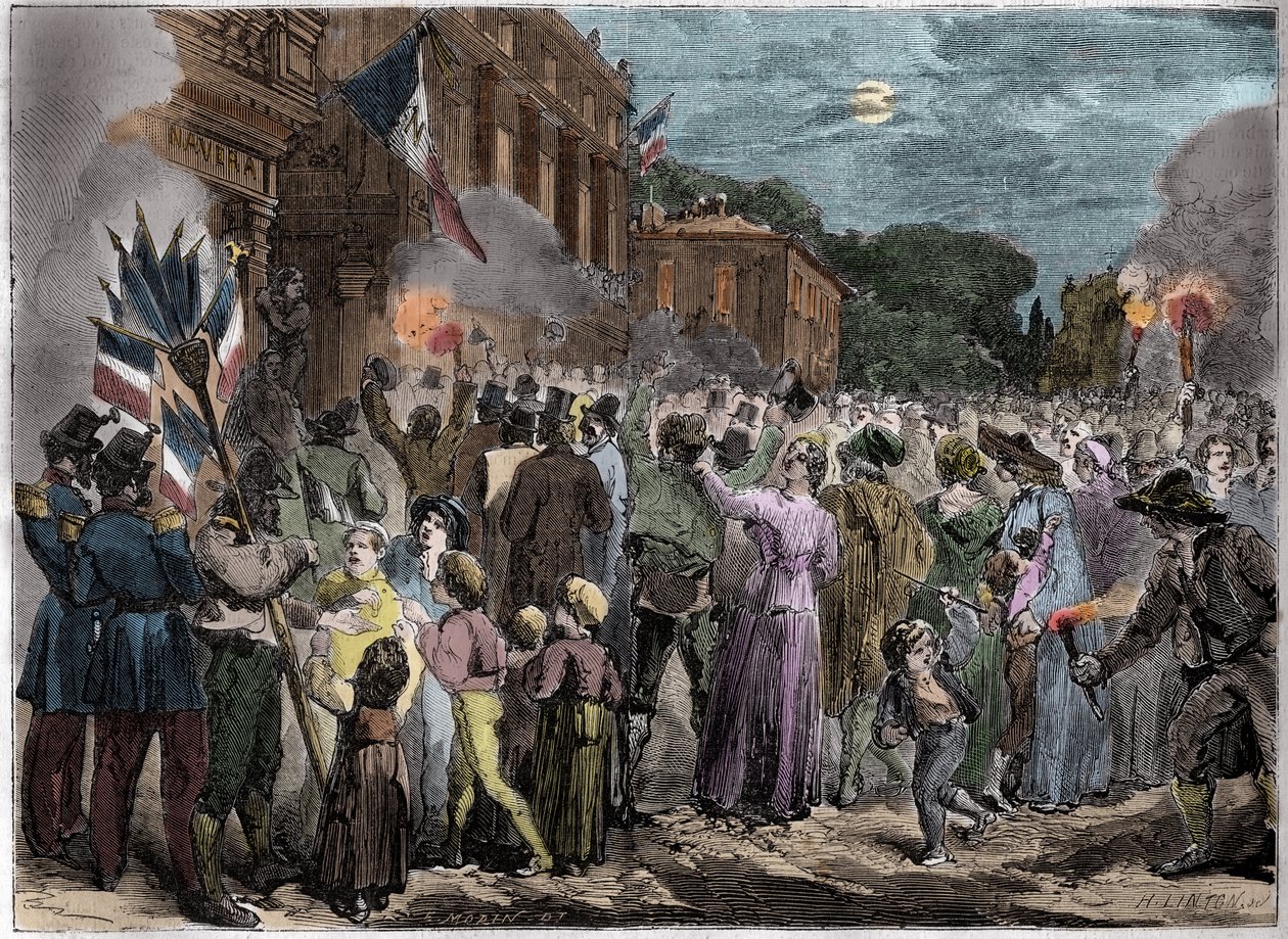 Anexión de Saboya y Niza a Francia - 1860 Anexión de Niza por Francia de French School