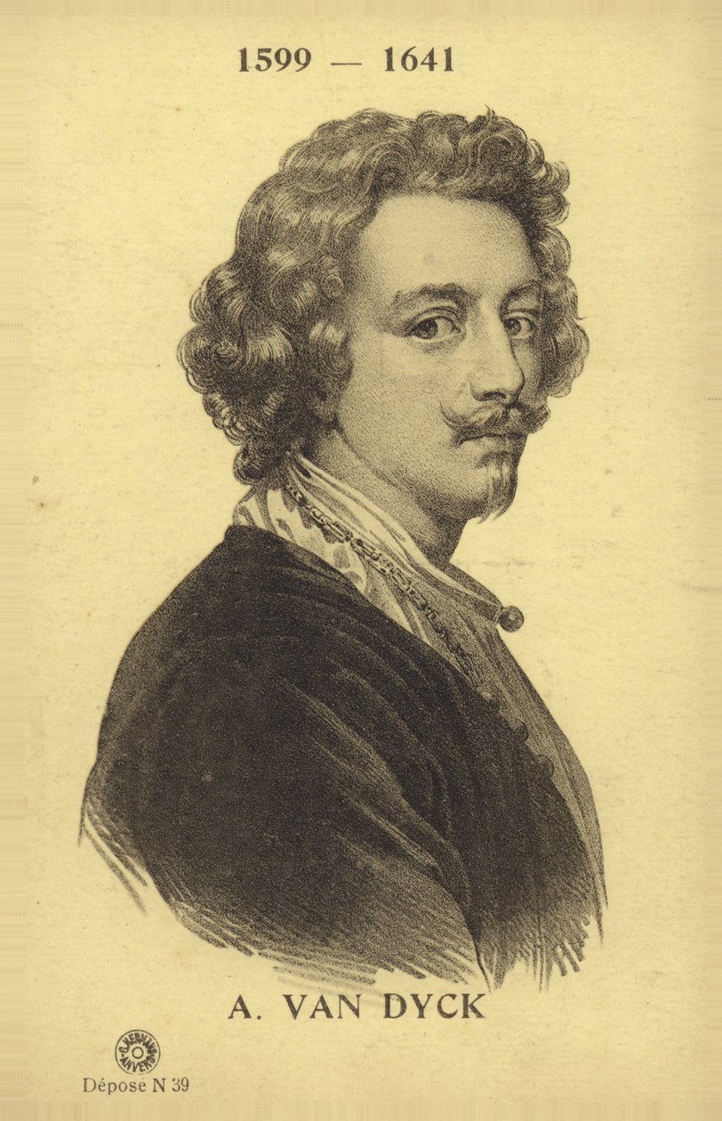 Anthony van Dyck, pintor flamenco (litografía) de French School