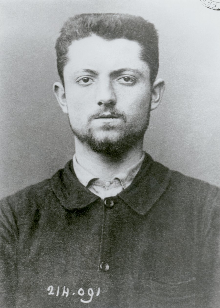Retrato antropométrico de Emile Henry (1872-94) de French School
