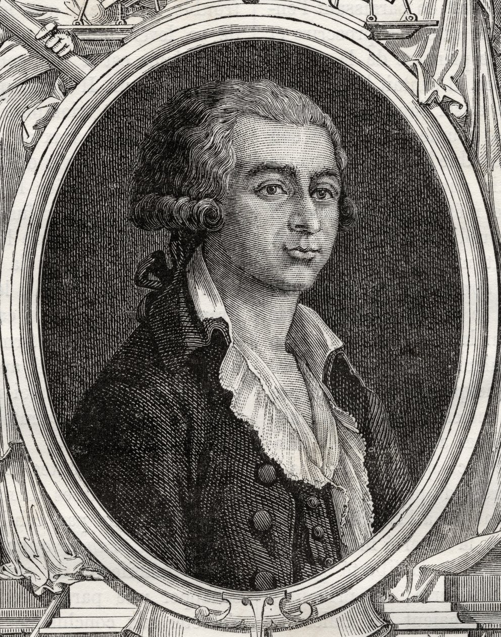 Antoine-Joseph Gorsas (1752-93) de la "Histoire de la Revolution Francaise" de Louis Blanc (1811-82) (grabado) de French School