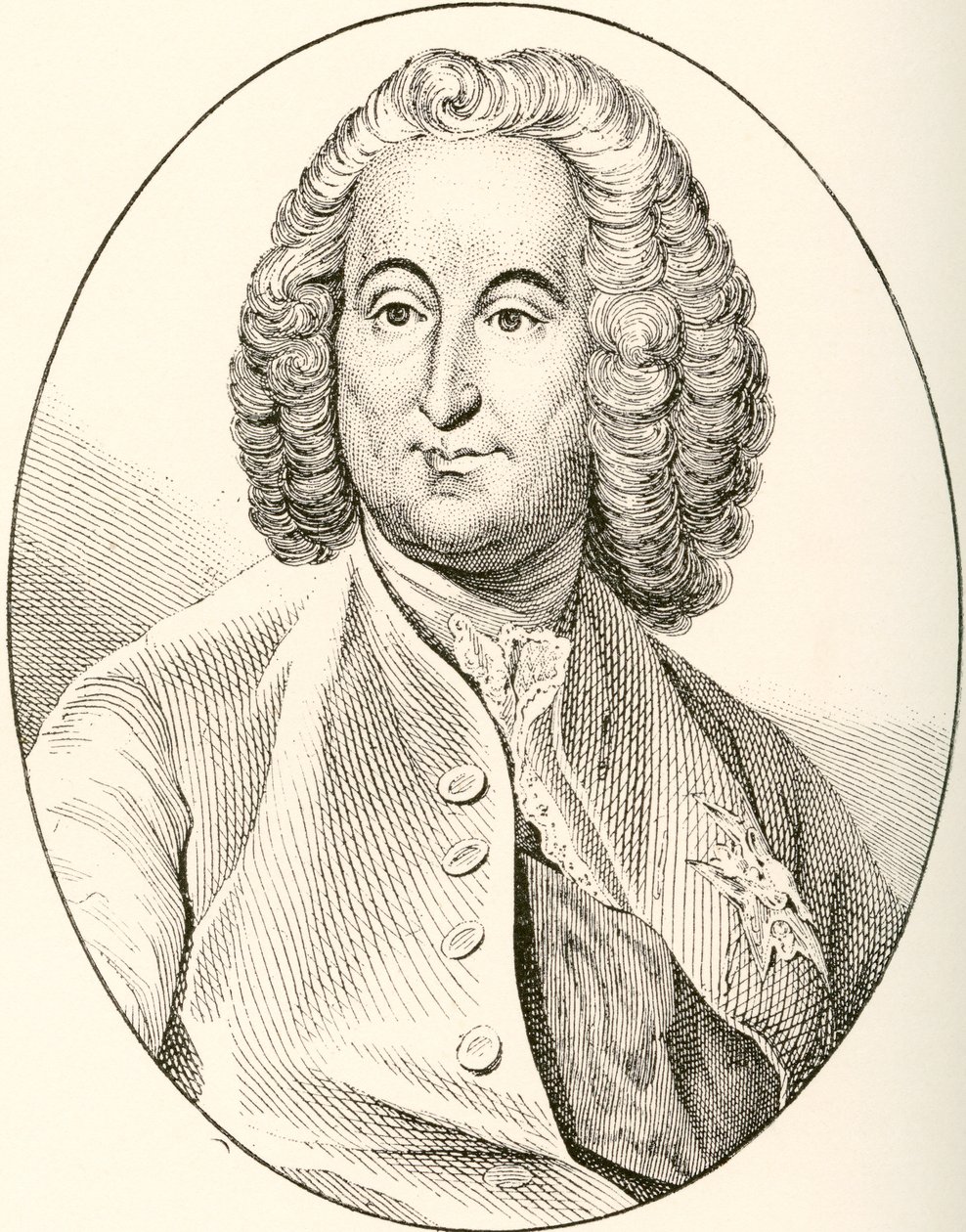 Antoine-Louis Rouillé, conde de Jouy-en-Josas, 1689-1761. Estadista francés. De Les Heures Libres publicado en 1908 de French School