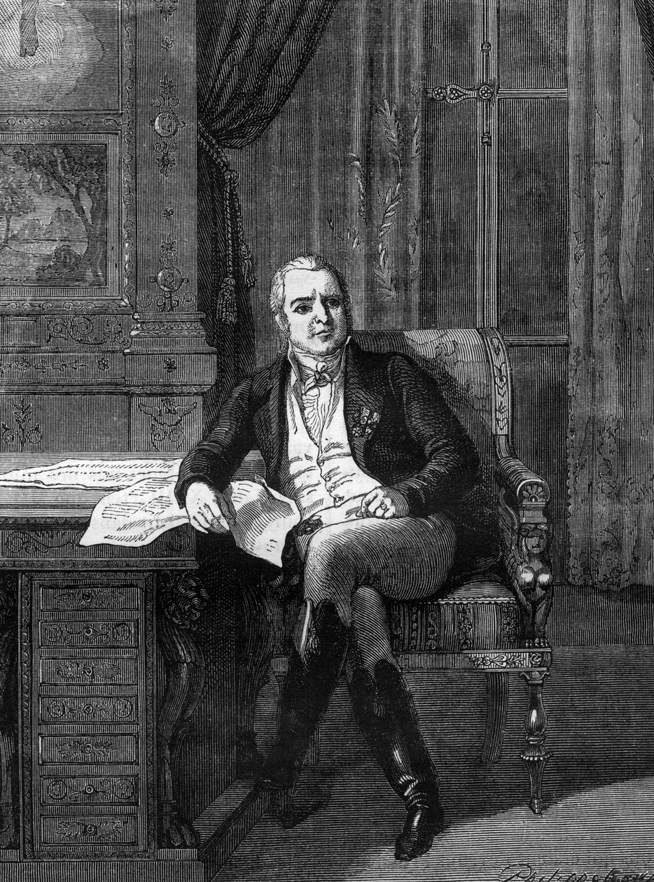 Antoine Marie Chamans, Conde de Lavalette, político y general francés - Antoine-Marie Chamans, Conde de Lavalette (1769-1830) oficial, alto funcionario francés y consejero de Estado - en "Historia del imperio en suite a la historia del consulado" por Adolp de French School