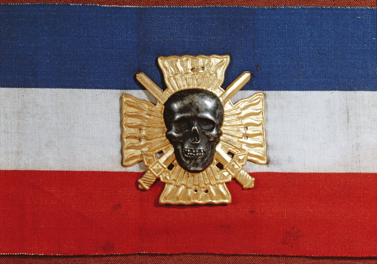Insignia de brazo de la Croix-de-Feu, años 1930 de French School