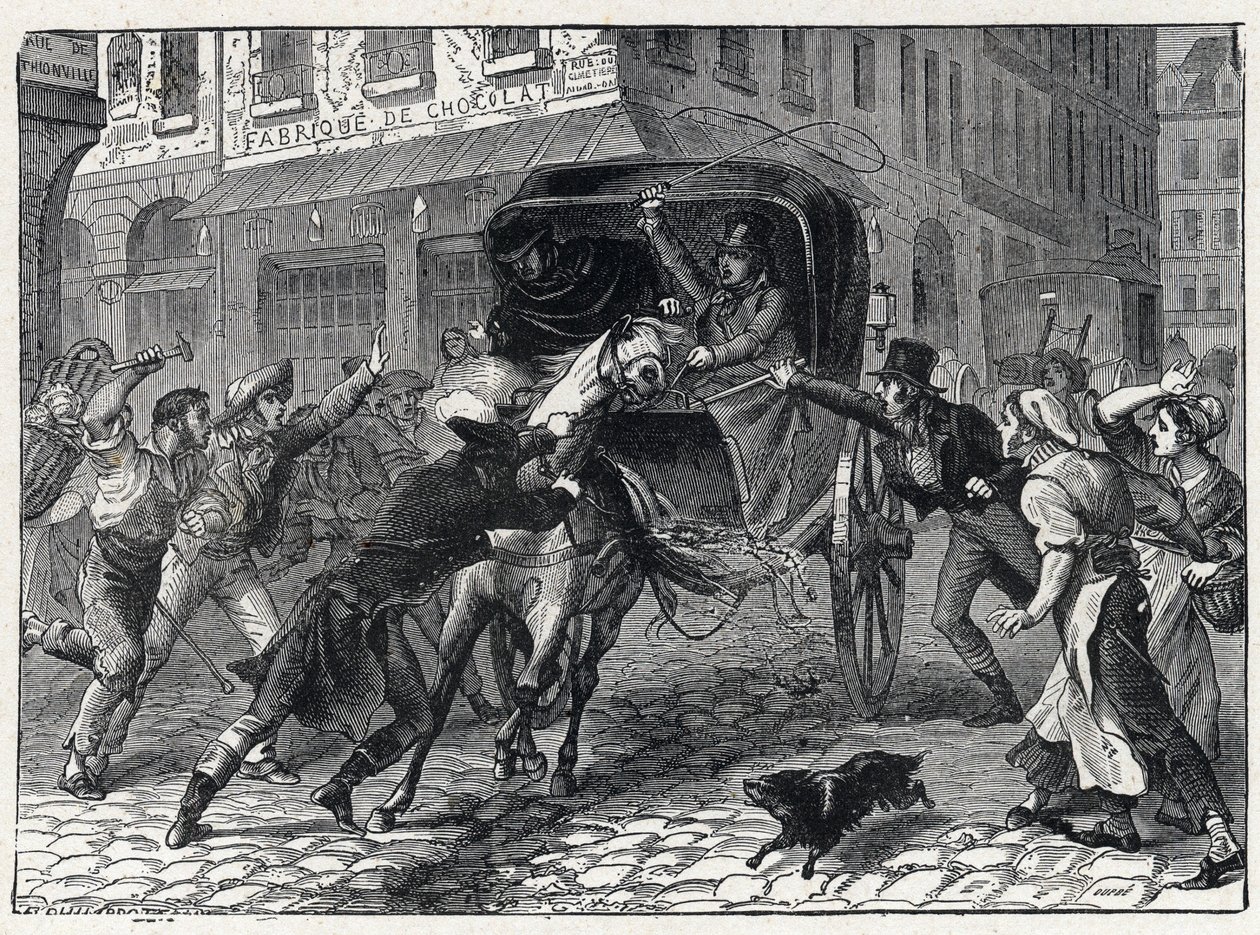 Arresto de Georges Cadoudal (1771-1804), un jefe chouan durante las Guerras de Vendée, 9 de marzo de French School