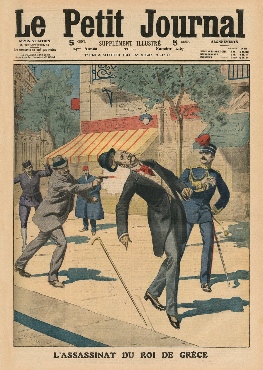 Asesinato de Jorge I, Rey de Grecia, ilustración de portada de 