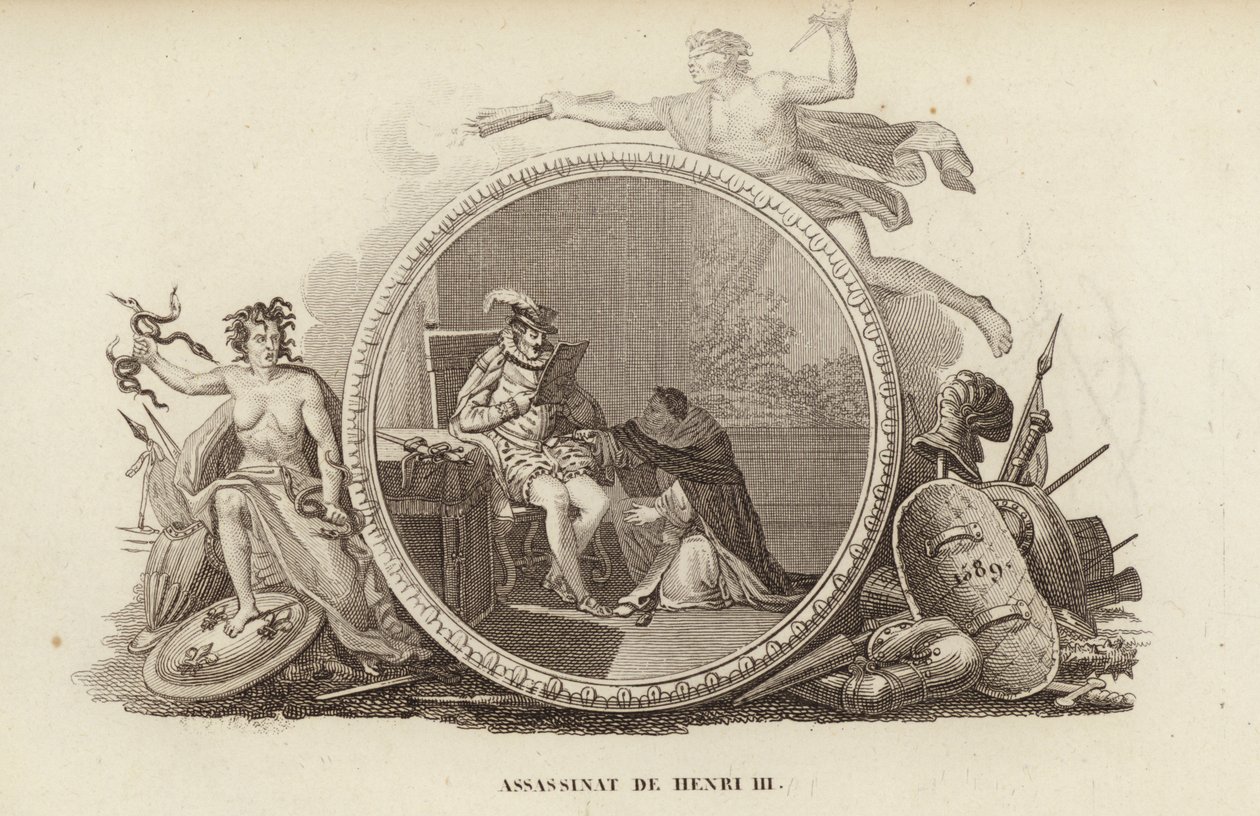 Asesinato del rey Enrique III de Francia de French School