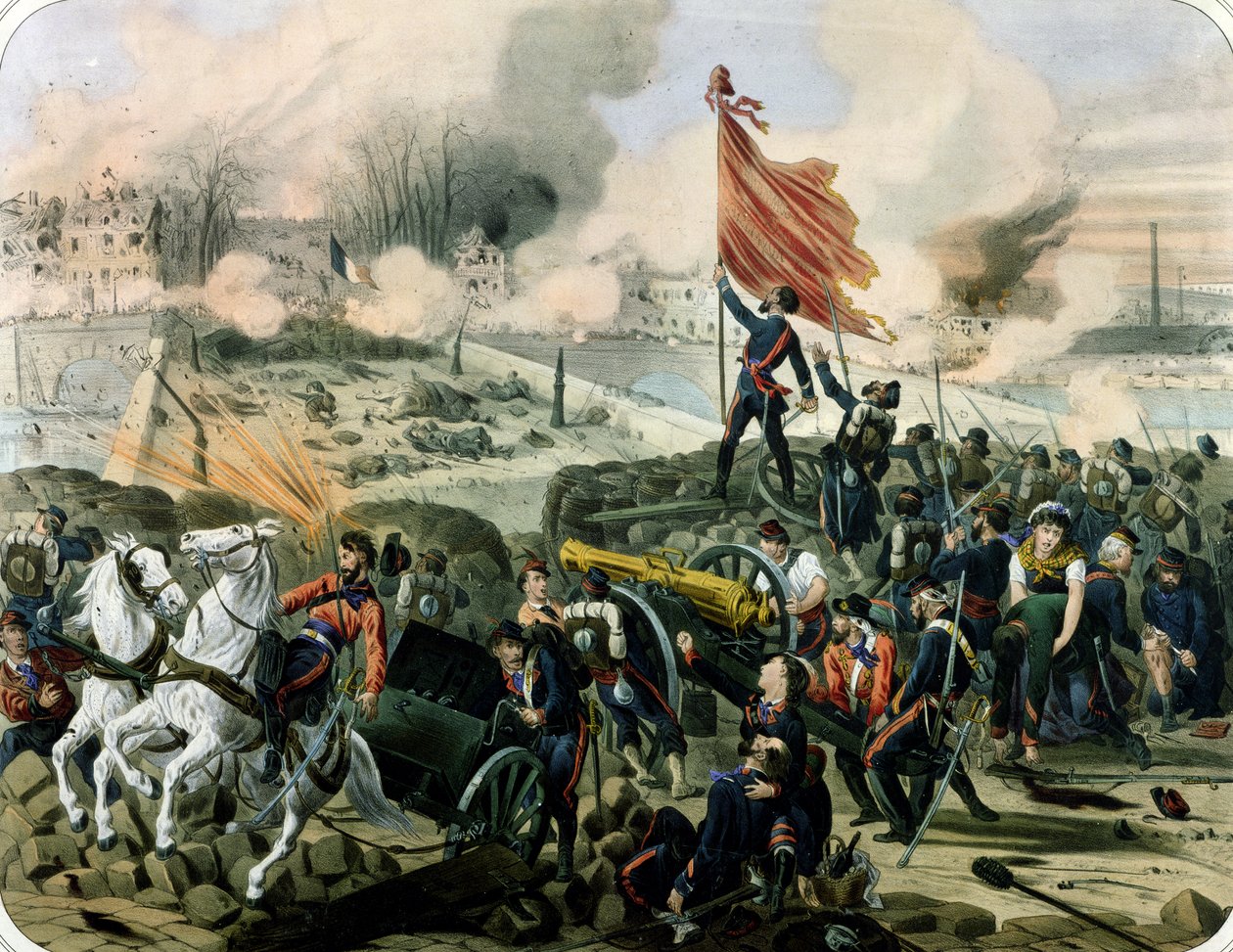 Ataque en el Puente de Neuilly y Courbevoie, 2 de abril de 1871 de French School