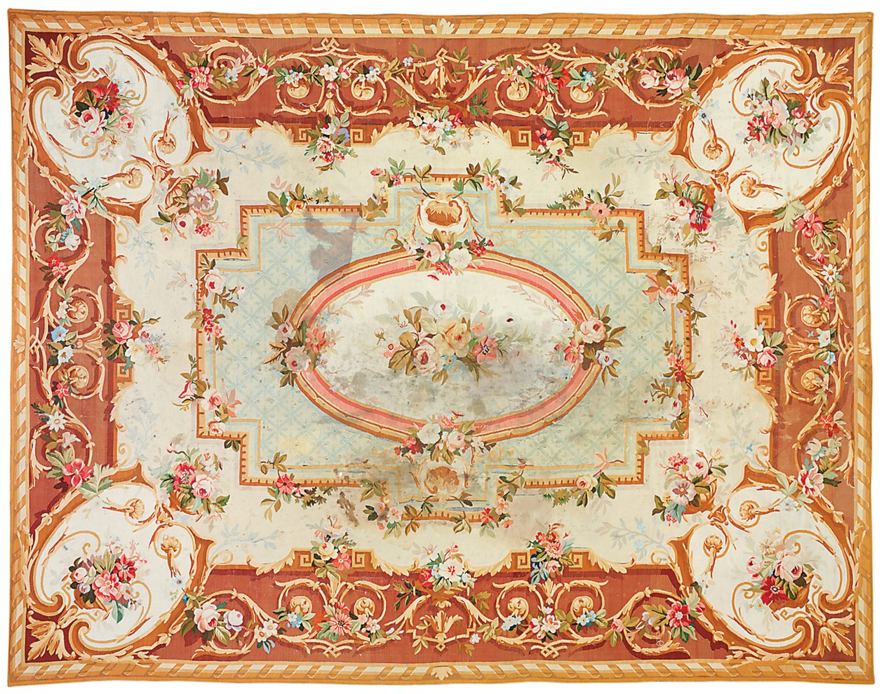 Alfombra de Aubusson, último cuarto del siglo XIX de French School