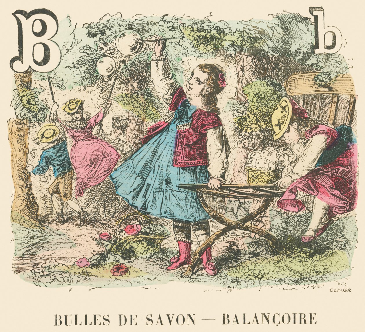 B: Burbujas de jabón — Columpio de French School
