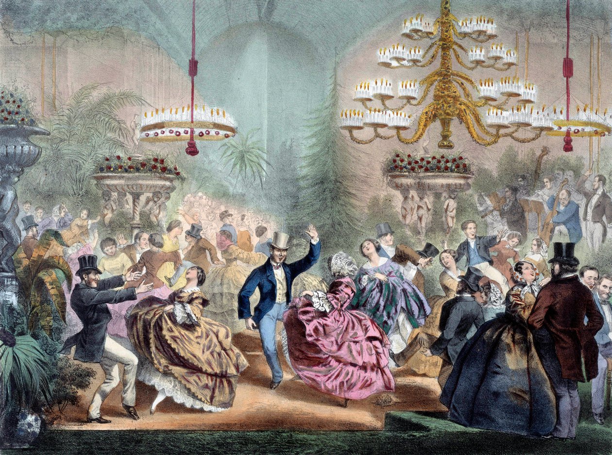 Baile en el Jardín de Invierno Anónimo Litografía del siglo XIX París, Museo Carnavalet de French School