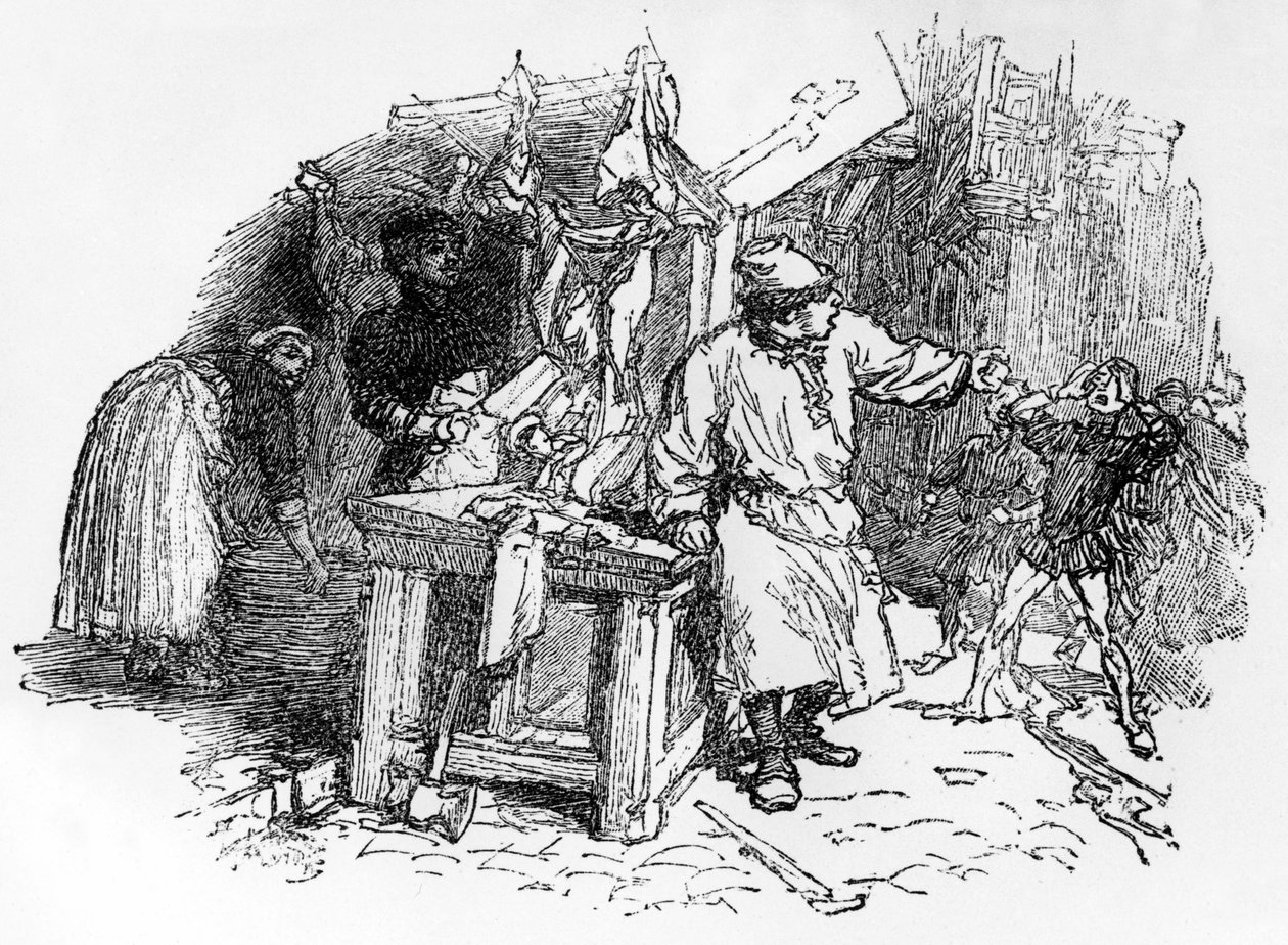 Baladas de François Villon "Pere noel, qui plantaste la vigne", edición Pelletan, 1896 de French School
