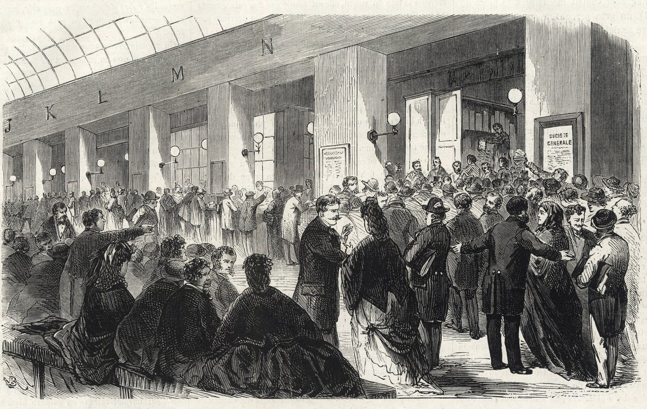 Banque - Société Générale - emisión de cinco y dos francos - 1871 de French School