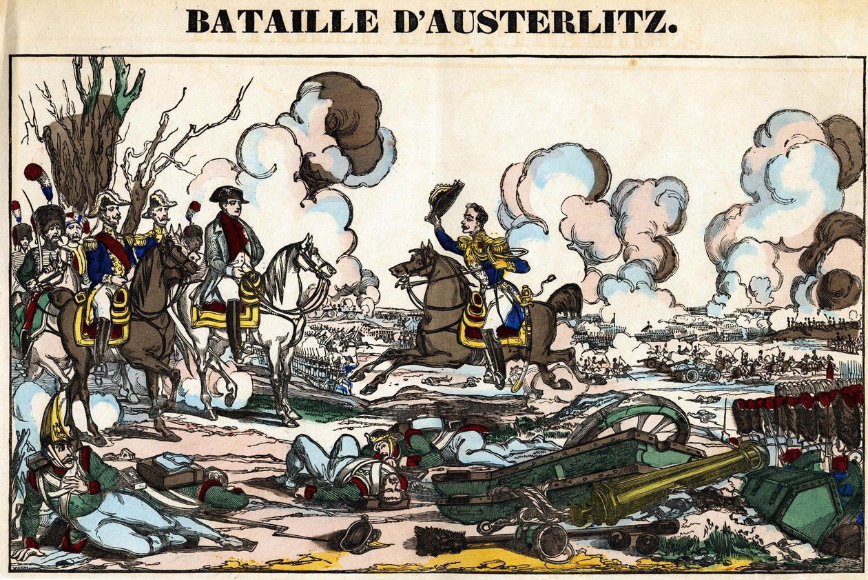 Batalla de Austerlitz el 2 de diciembre de French School
