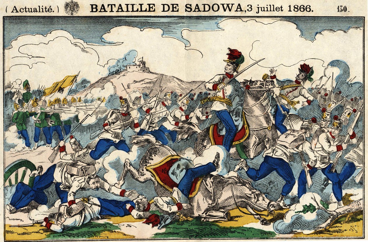 Batalla de Sadowa el 3 de julio de French School