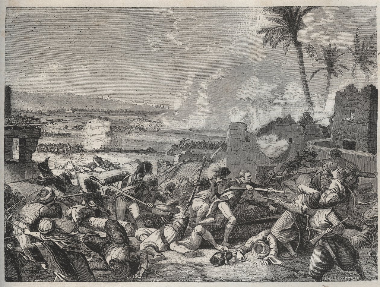 Batalla de Sediman - batalla entre el ejército francés comandado por el General Louis Charles Antoine Desaix (1768-1800) y el ejército mameluco de Mourad Bey (1750-1801), 7 de octubre de French School
