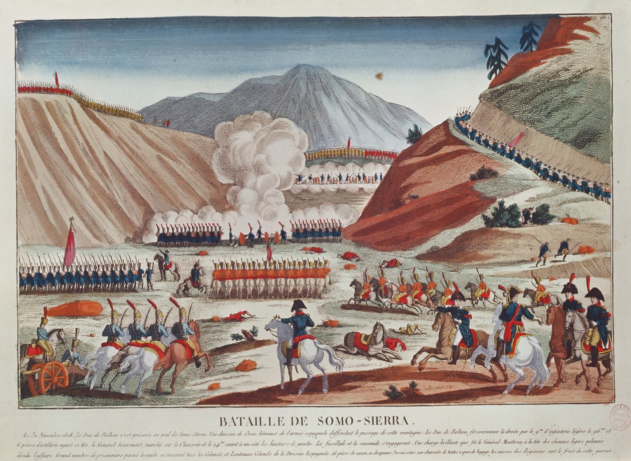 Batalla de Somosierra el 30 de noviembre de 1808 de French School