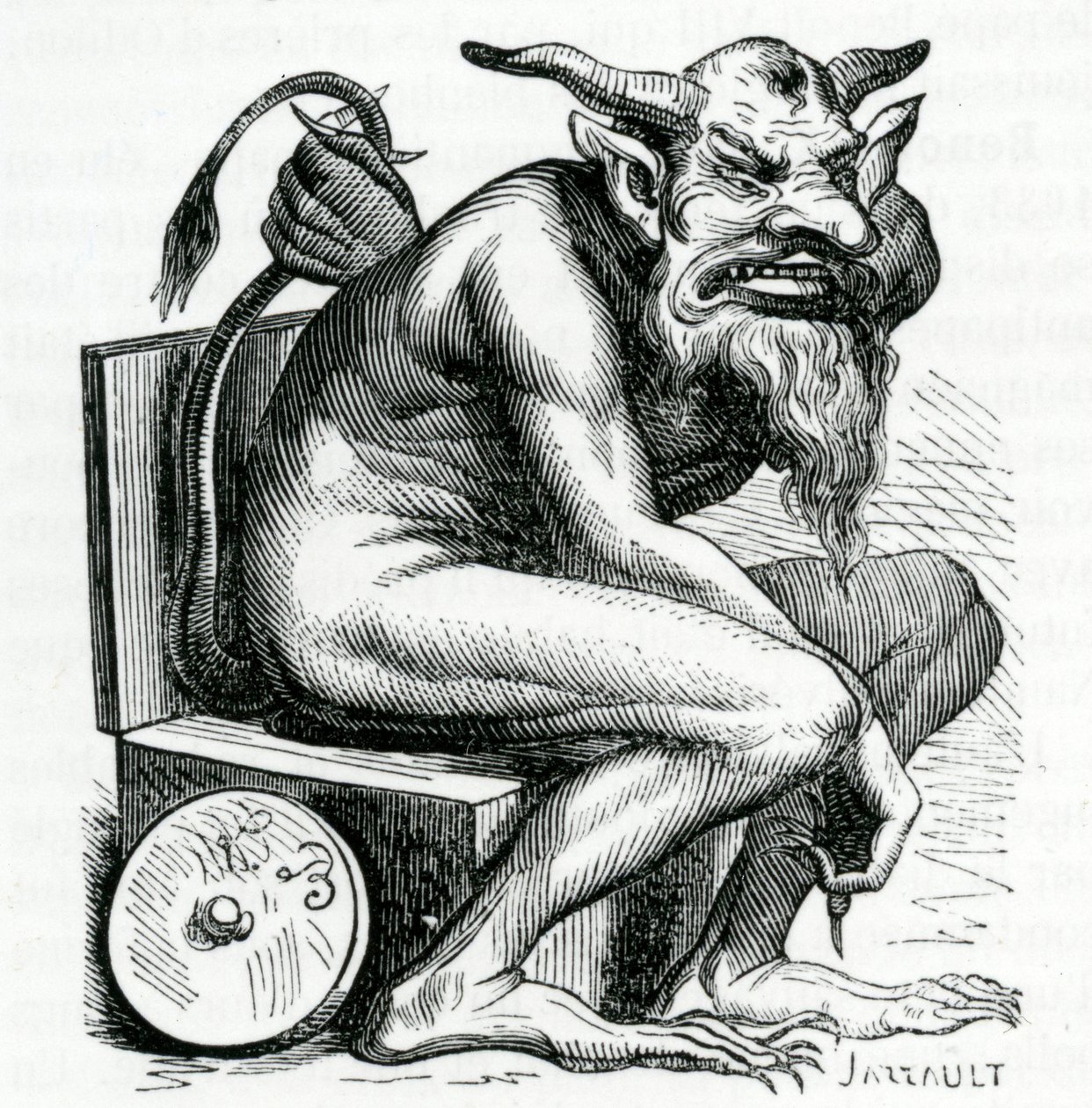 Belphegor, ilustración del Dictionnaire Infernal por Jacques Albin Simon Collin de Plancy, 1863 de French School