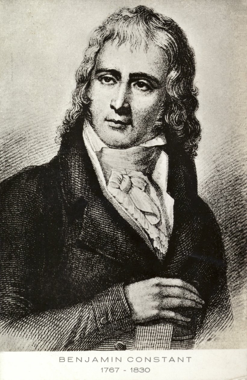 Benjamin Constant (1767-1830), político y escritor francés nacido en Suiza (litografía) de French School