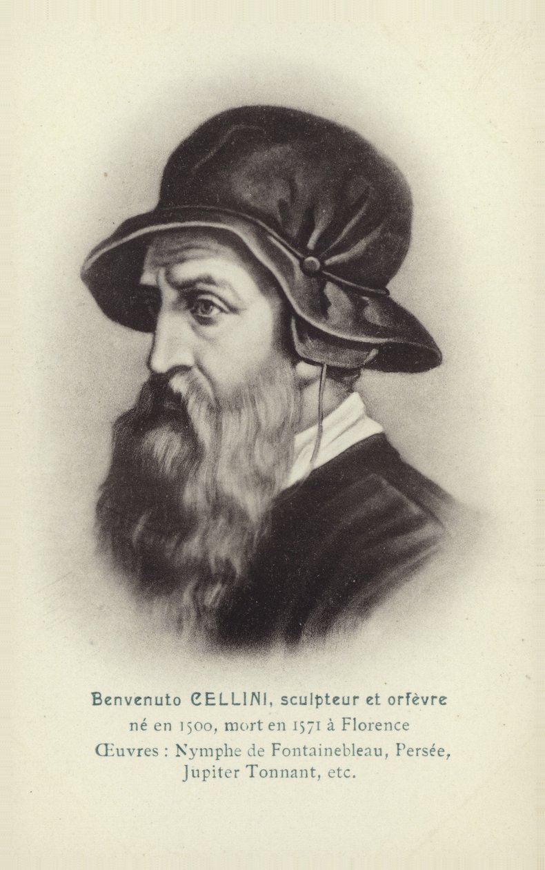 Benvenuto Cellini, escultor y orfebre italiano (litografía) de French School