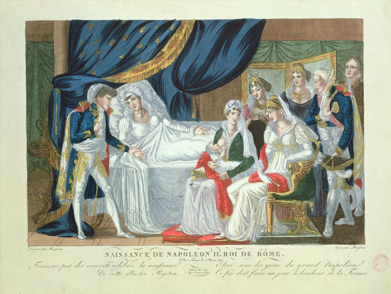 Nacimiento de Napoleón II, Rey de Roma, 20 de marzo de 1811 de French School