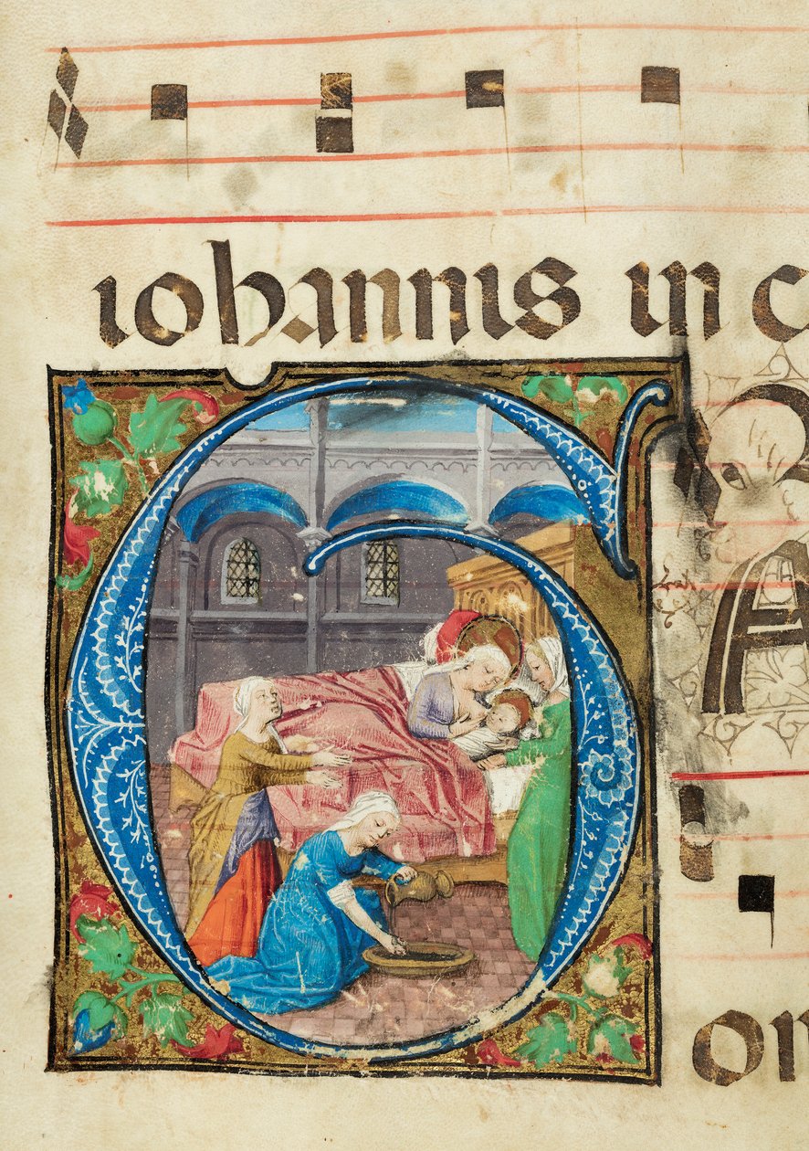 Nacimiento de la Virgen, Gradual, f.76 de French School