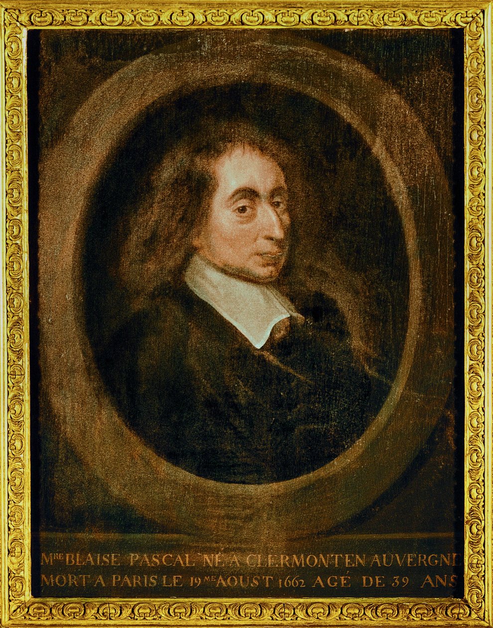 Blaise Pascal ... (óleo sobre lienzo) de French School