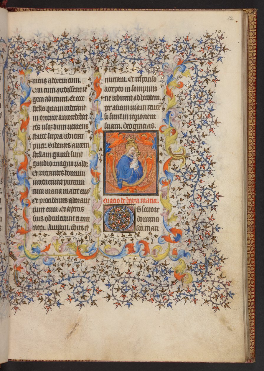 Libro de Horas, Add MS 32454 f.12r, Francia de French School