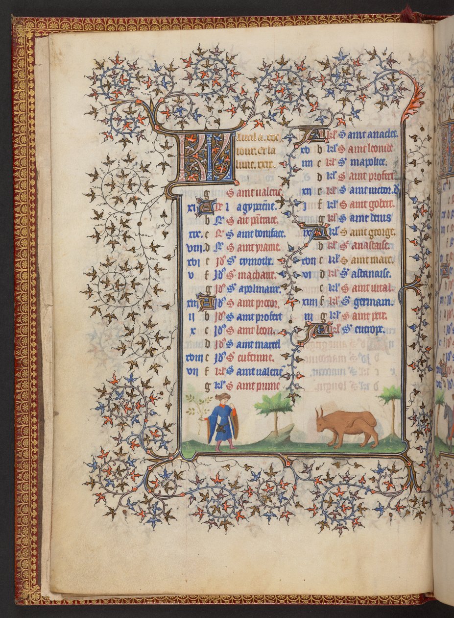 Libro de Horas, Add MS 32454 f.3v, Francia de French School