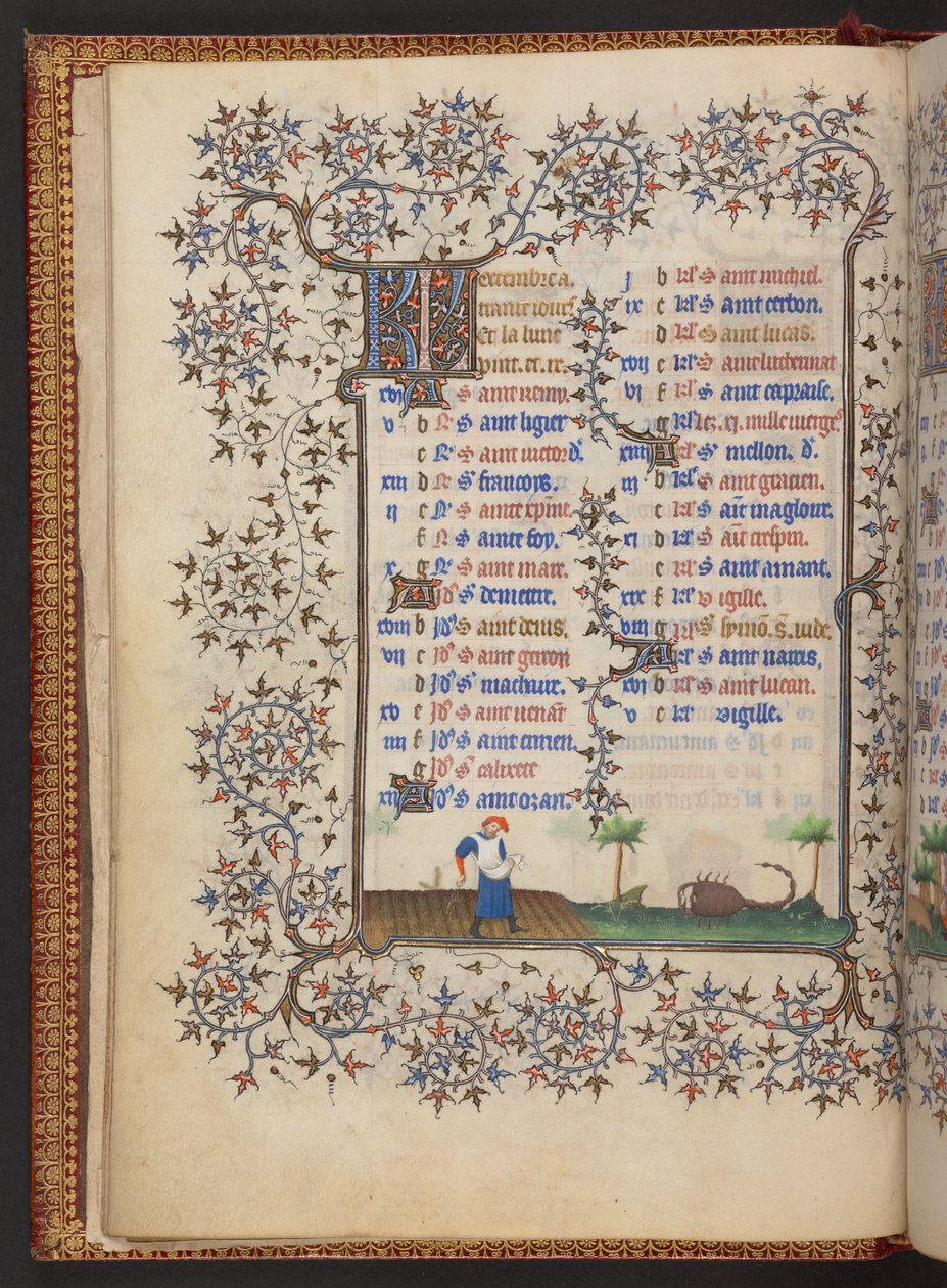 Libro de Horas, Add MS 32454 f.6v, Francia de French School