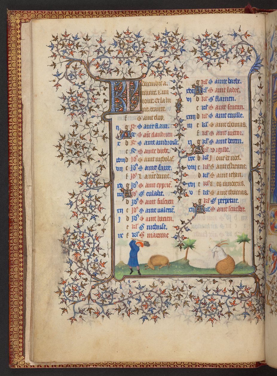 Libro de Horas, Add MS 32454 f.7v, Francia de French School