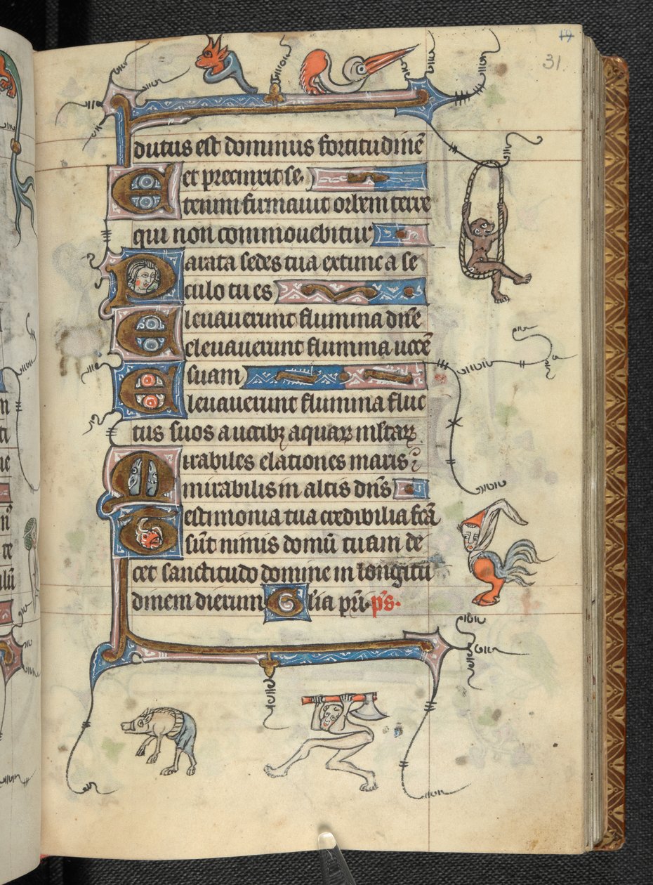 Libro de Horas, uso de San Omer, Add MS 36684, f.31r, c.1318-25 (vitela) de French School